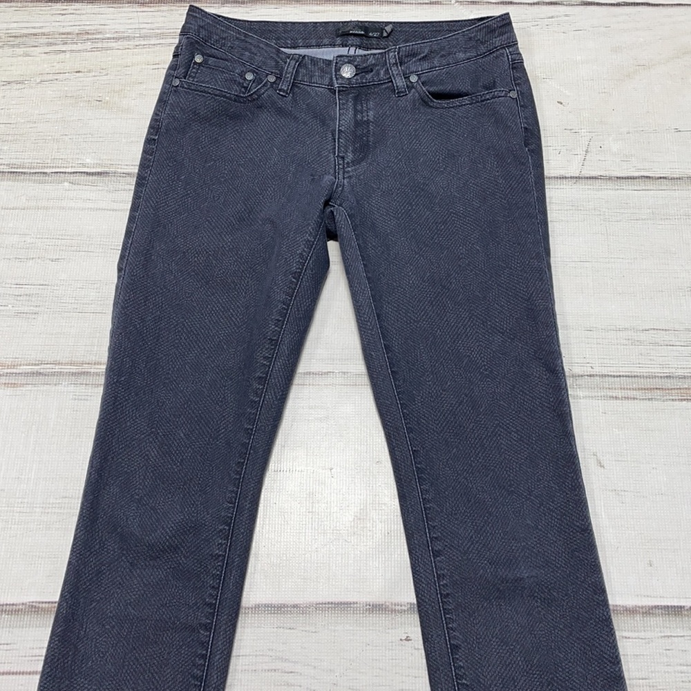 PrAna Jeans Grey Snake Print Organic Cotton Denim Size 4